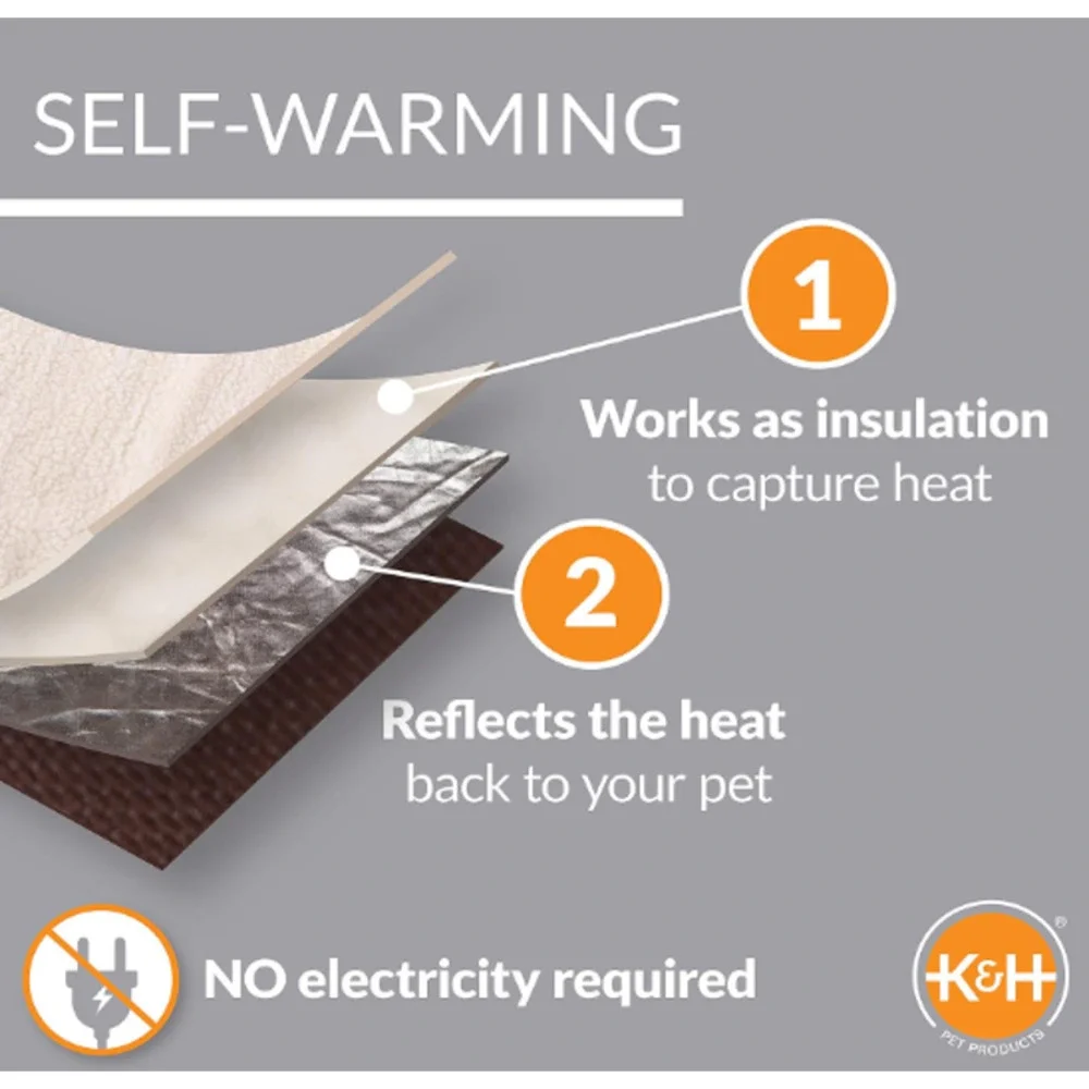 K&H Dog Warming Cot Elevated Dog Bed, Chocolate/Fleece Medium 25 X 32 X 7 Inches